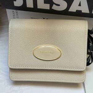 Moncrief  Sloane Genuine Leather  Wallet in Bridal Ivory with Detachable Straps